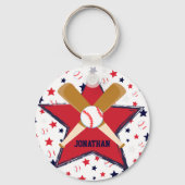 Personalisierte Baseballschläger Schlüsselanhänger (Rückseite)