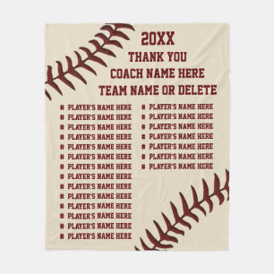 Personalisierte Baseballtrainer-Geschenke, die Fleecedecke