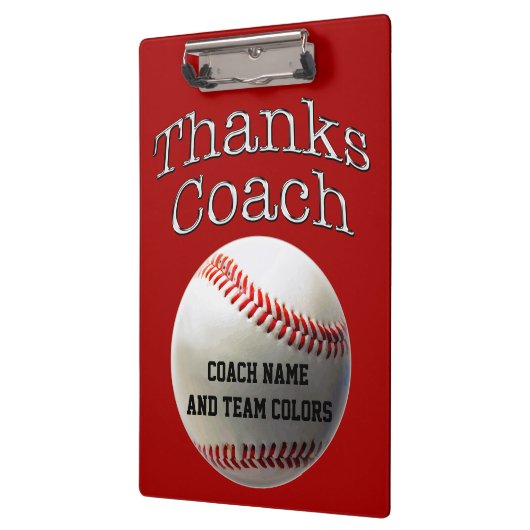 Personalisierte Baseballtrainer-Geschenke, Klemmbrett (Links)