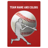 Personalisierte Baseballtrainer-Geschenke, Klemmbrett (Rückseite)