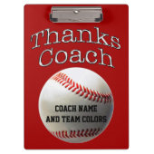 Personalisierte Baseballtrainer-Geschenke, Klemmbrett (Vorderseite)