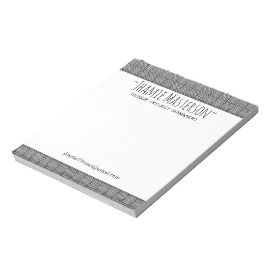 Personalisierte Basiswoche Notizblock (Rotiert)