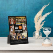Personalisierte Basketball-Abschlussfeier-Erinneru Fotoplatte (Seite)
