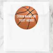 Personalisierte Basketball-Aufkleber Runder Aufkleber (Tasche)