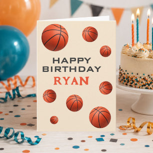 Personalisierte Basketball-Bälle Alles Gute zum Ge Karte