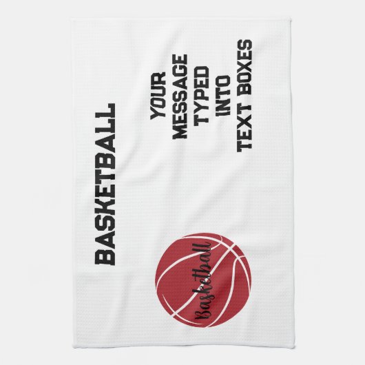 Personalisierte Basketball-, Basketball-Geschenkid Geschirrtuch (Vertikal)