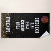 Personalisierte Basketball-, Basketball-Geschenkid Strandtuch (Vorderseite)