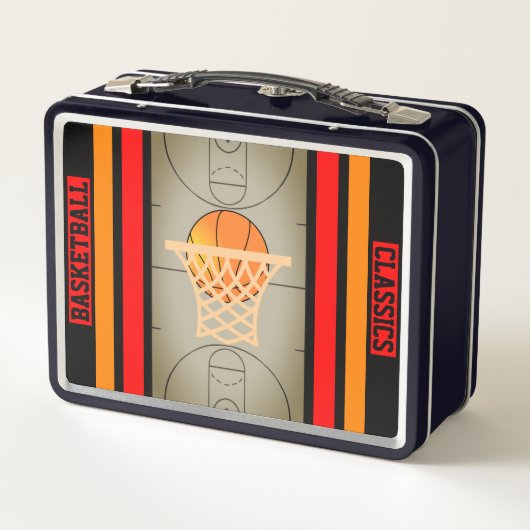 Personalisierte Basketball Classics Metal Lunchbox (Rückseite)