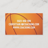 Personalisierte Basketball-Coach Business Cards Visitenkarte (Rückseite)