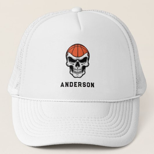 Personalisierte Basketball Flügel Trucker Mütze Na (Vorderseite)