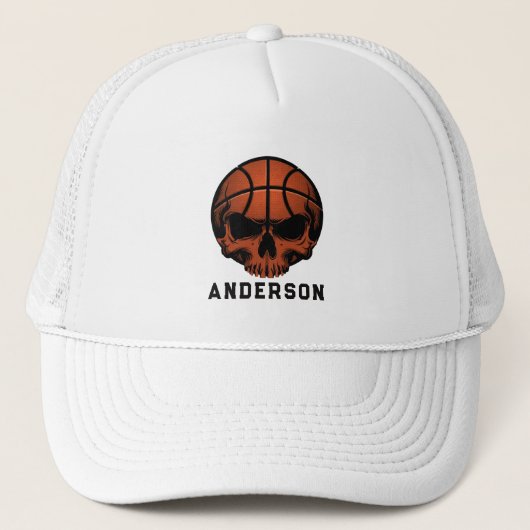 Personalisierte Basketball Flügel Trucker Mütze Na (Vorderseite)