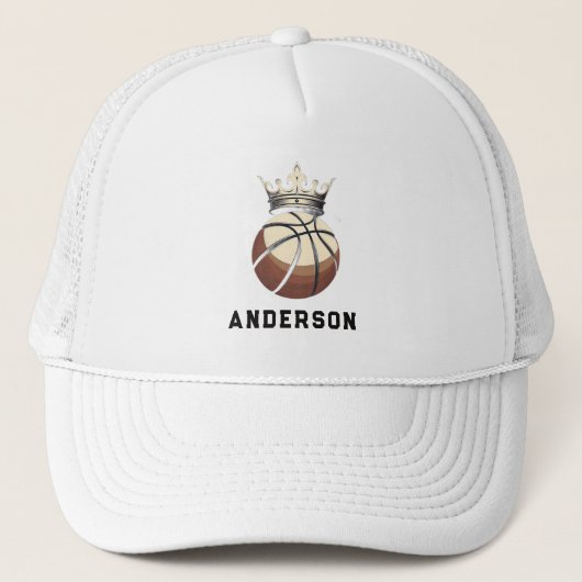 Personalisierte Basketball Flügel Trucker Mütze Na (Vorderseite)