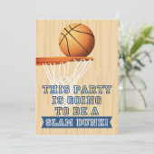 Personalisierte Basketball Geburtstagsparty Einlad Einladung (Stehend Vorderseite)