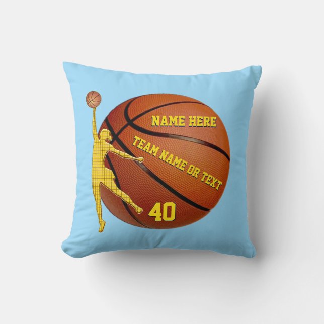 Personalisierte Basketball-Geschenke für Mädchen Kissen (Vorderseite)