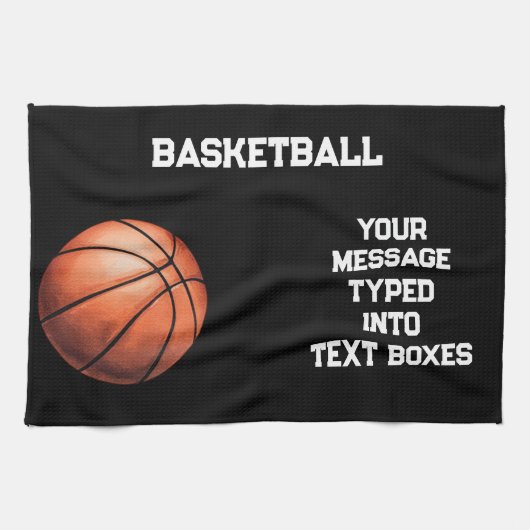 Personalisierte Basketball-Geschenkideen Geschirrtuch (Horizontal)