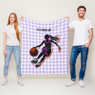 Personalisierte Basketball-Girl-Blanket Fleecedecke