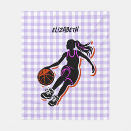 Personalisierte Basketball-Girl-Blanket Fleecedecke