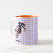 Personalisierte Basketball-Girl-Kaffee-Tasse Zweifarbige Tasse (Vorderseite Links)