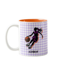 Personalisierte Basketball-Girl-Kaffee-Tasse