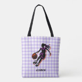 Personalisierte Basketball Girl Tote Tasche (Rückseite)
