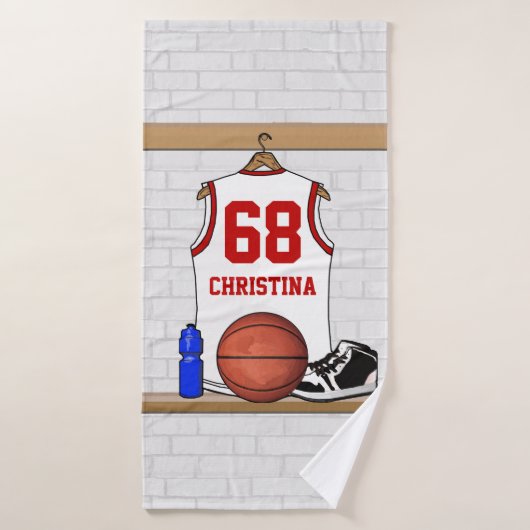 Personalisierte Basketball Jersey Badhandtuch Set (Badehandtuch)