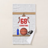 Personalisierte Basketball Jersey Badhandtuch Set (Handtuch)
