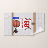 Personalisierte Basketball Jersey Badhandtuch Set (Handtuch)