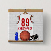 Personalisierte Basketball Jersey Button (Vorderseite)