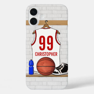 Personalisierte Basketball Jersey iPhone 16 Plus Hülle