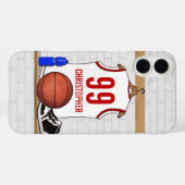 Personalisierte Basketball Jersey Case-Mate iPhone Hülle (Rückseite (Horizontal))
