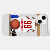 Personalisierte Basketball Jersey Case-Mate iPhone Hülle (Rückseite (Horizontal))