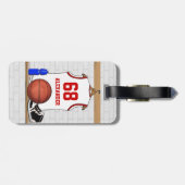 Personalisierte Basketball Jersey Gepäckanhänger (Rückseite horizontal)