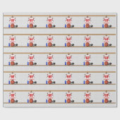 Personalisierte Basketball Jersey Geschenkpapier (Flach)