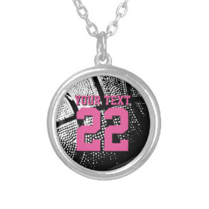 Personalisierte Basketball-Jersey-Kette Versilberte Kette