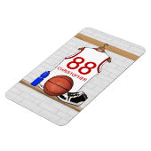 Personalisierte Basketball Jersey Magnet (Linke Seite)