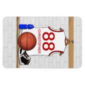 Personalisierte Basketball Jersey Magnet (Horizontal)