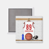 Personalisierte Basketball Jersey Magnet (Vorderseite/Rückseite)