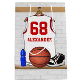 Personalisierte Basketball Jersey Mittlere Geschenktüte (Vorderseite)