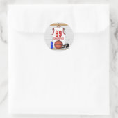 Personalisierte Basketball Jersey Runder Aufkleber (Tasche)