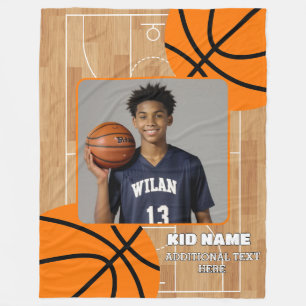 Personalisierte Basketball-Kinder Sport Fleecedecke