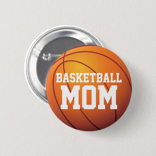 Personalisierte Basketball-Mama Button (Vorne & Hinten)