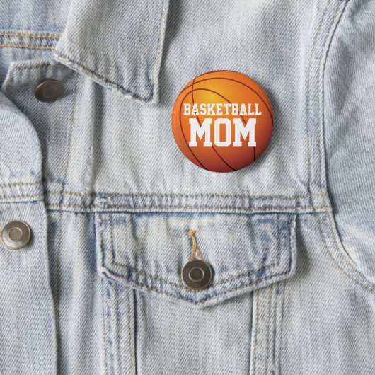 Personalisierte Basketball-Mama Button (Beispiel)