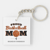 Personalisierte Basketball-Mama Schlüsselanhänger (Rückseite)