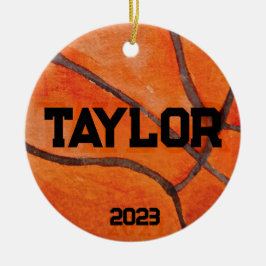 Personalisierte Basketball-Mama Weihnachten Keramik Ornament