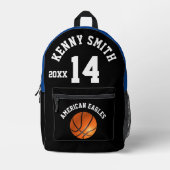 Personalisierte Basketball-Rucksack-Nummer Bedruckter Rucksack (Vorderseite)