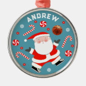 Personalisierte Basketball-Sammelmetallverzierung Ornament Aus Metall (Vorne)