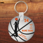 Personalisierte Basketball-Schlüsselanhänger mit O Schlüsselanhänger (Vorderseite)
