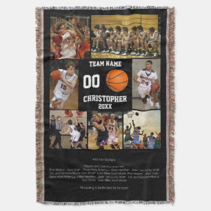 Personalisierte Basketball-Senior-Night-Spieler Decke