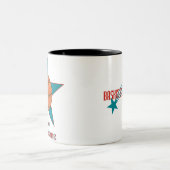 Personalisierte Basketball-Stern-Tasse Zweifarbige Tasse (Mittel)