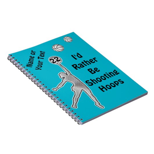 Personalisierte Basketball-Team-Geschenk-Ideen für Notizblock (Rechte Seite)